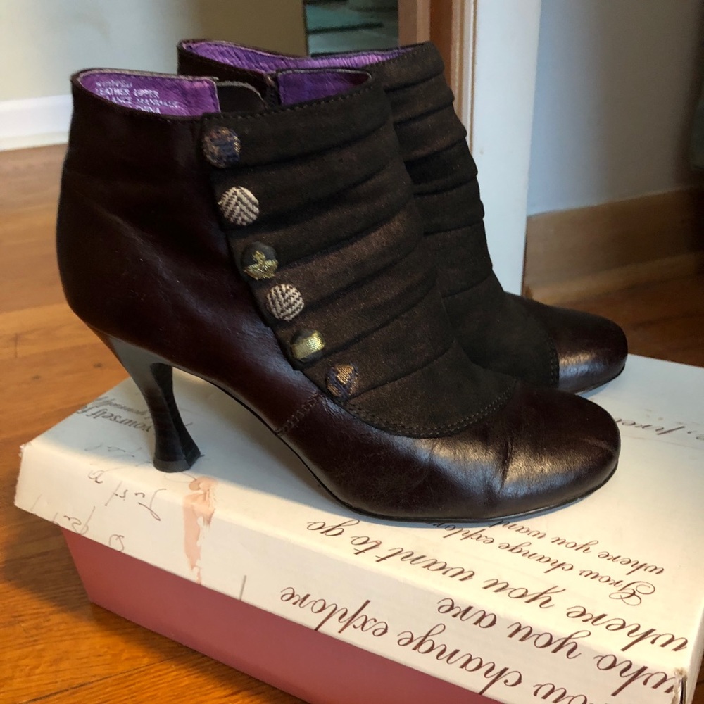 Kenzie booties with button detail